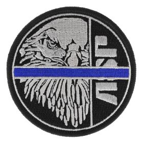 Eagle Patch Silver on Black ASP